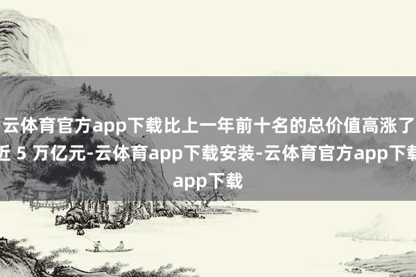 云体育官方app下载比上一年前十名的总价值高涨了近 5 万亿元-云体育app下载安装-云体育官方app下载