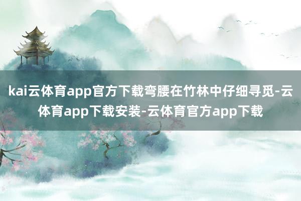 kai云体育app官方下载弯腰在竹林中仔细寻觅-云体育app下载安装-云体育官方app下载