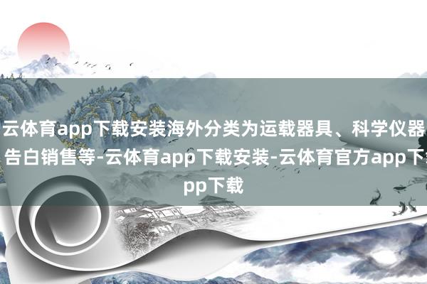 云体育app下载安装海外分类为运载器具、科学仪器、告白销售等-云体育app下载安装-云体育官方app下载